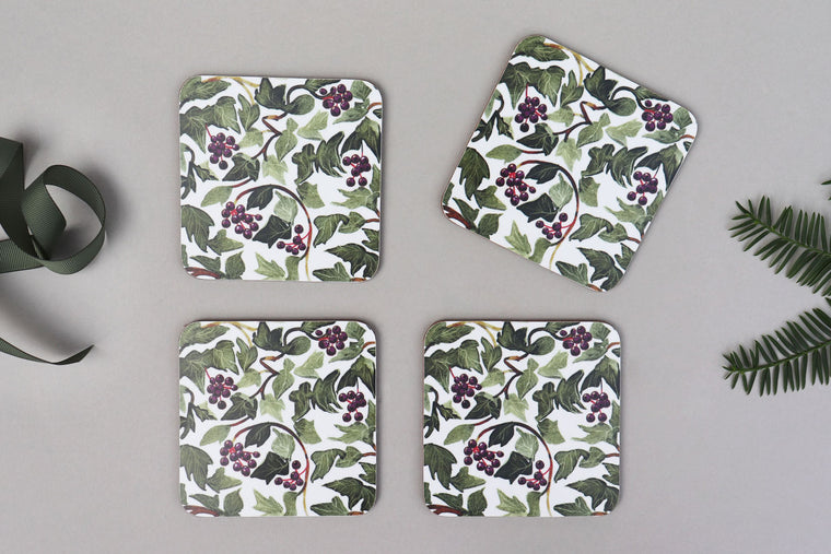 coasters luxury christmas ivy