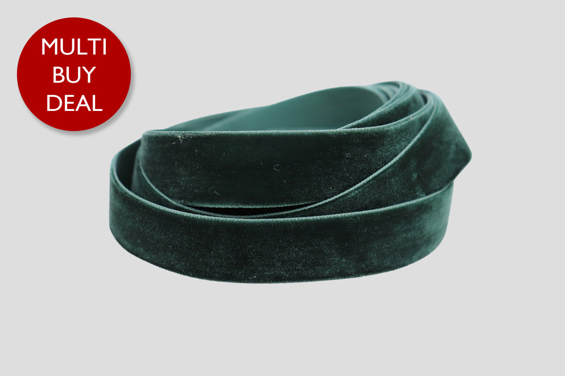 VELVET RIBBON - FOREST GREEN - 5m