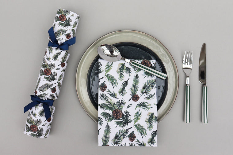 pine cone spruce cotton luxury napkin christmas