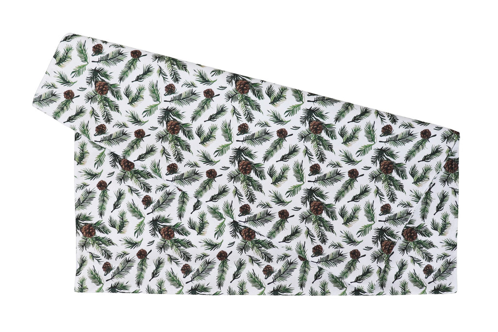 pine cone spruce cotton tablerunner