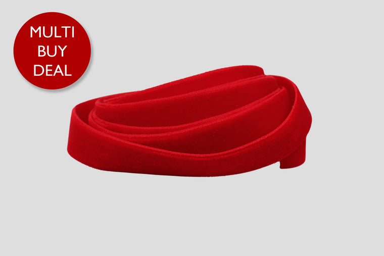 VELVET RIBBON - CHRISTMAS RED - 5m