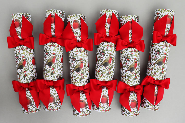 luxury christmas crackers handmade in uk robin