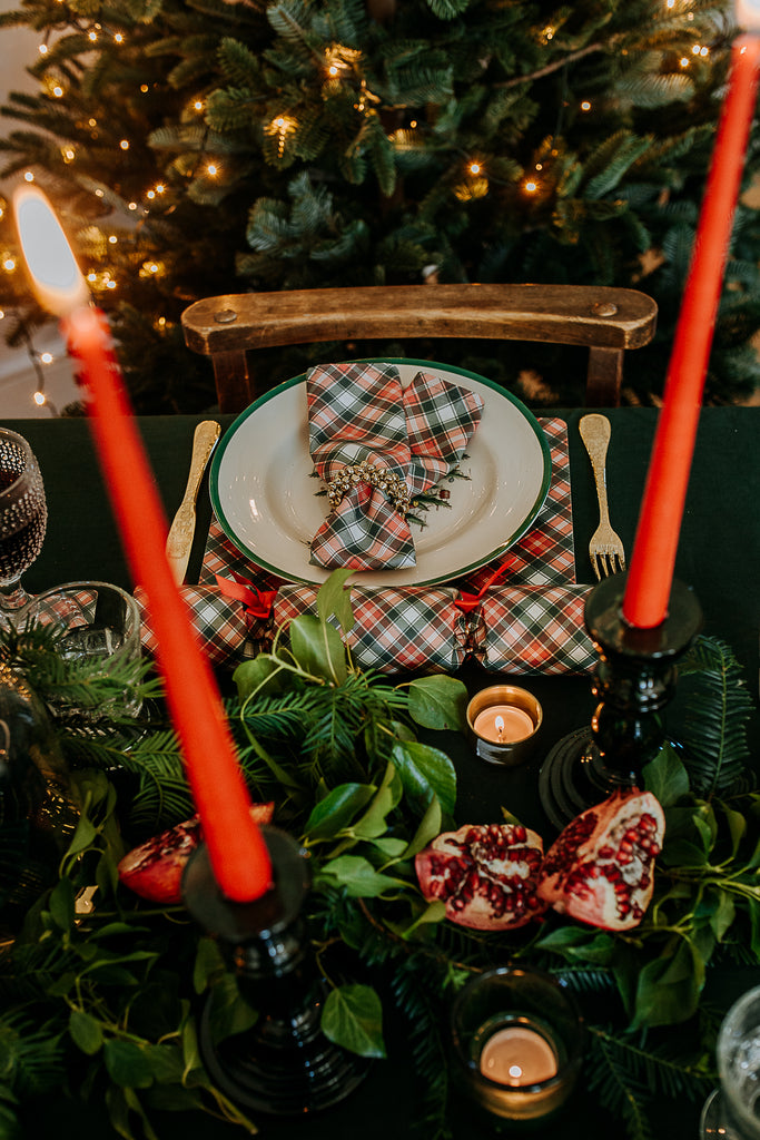 tapered dinner coloured candles red