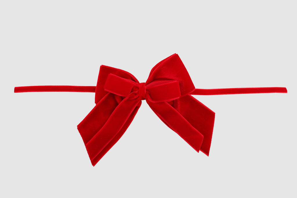 double velvet bows christmas bright red