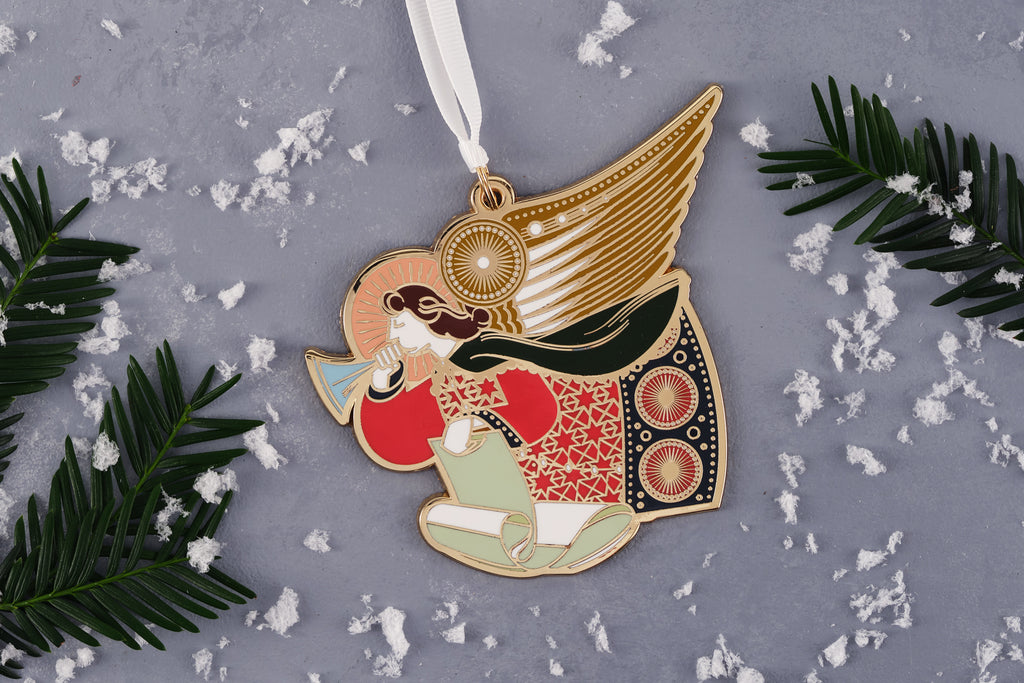 angel christmas tree decoration enamel 