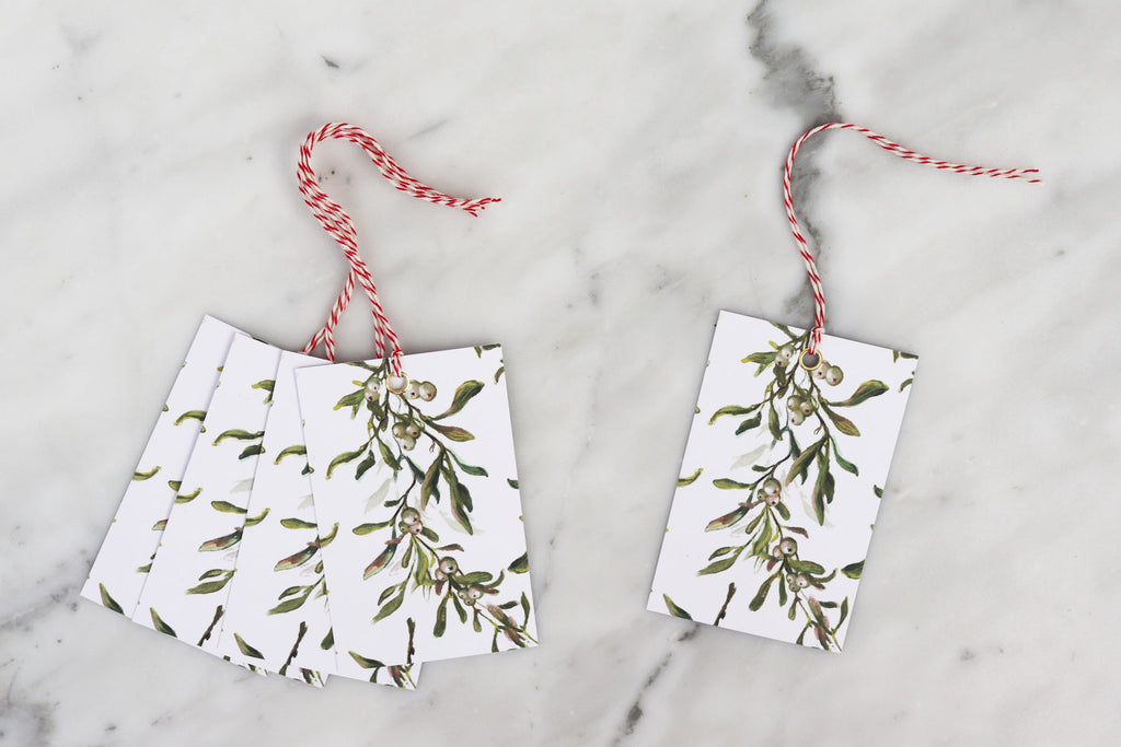 mistletoe gift tags christmas luxury