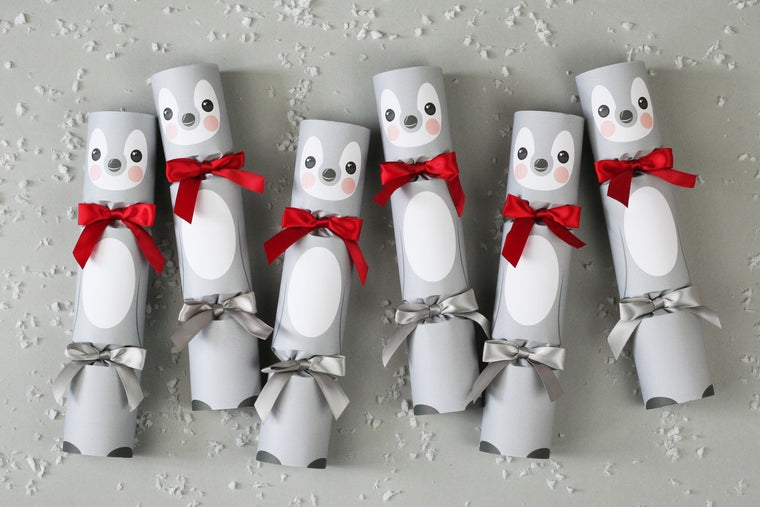 Kids Christmas crackers - penguin design 